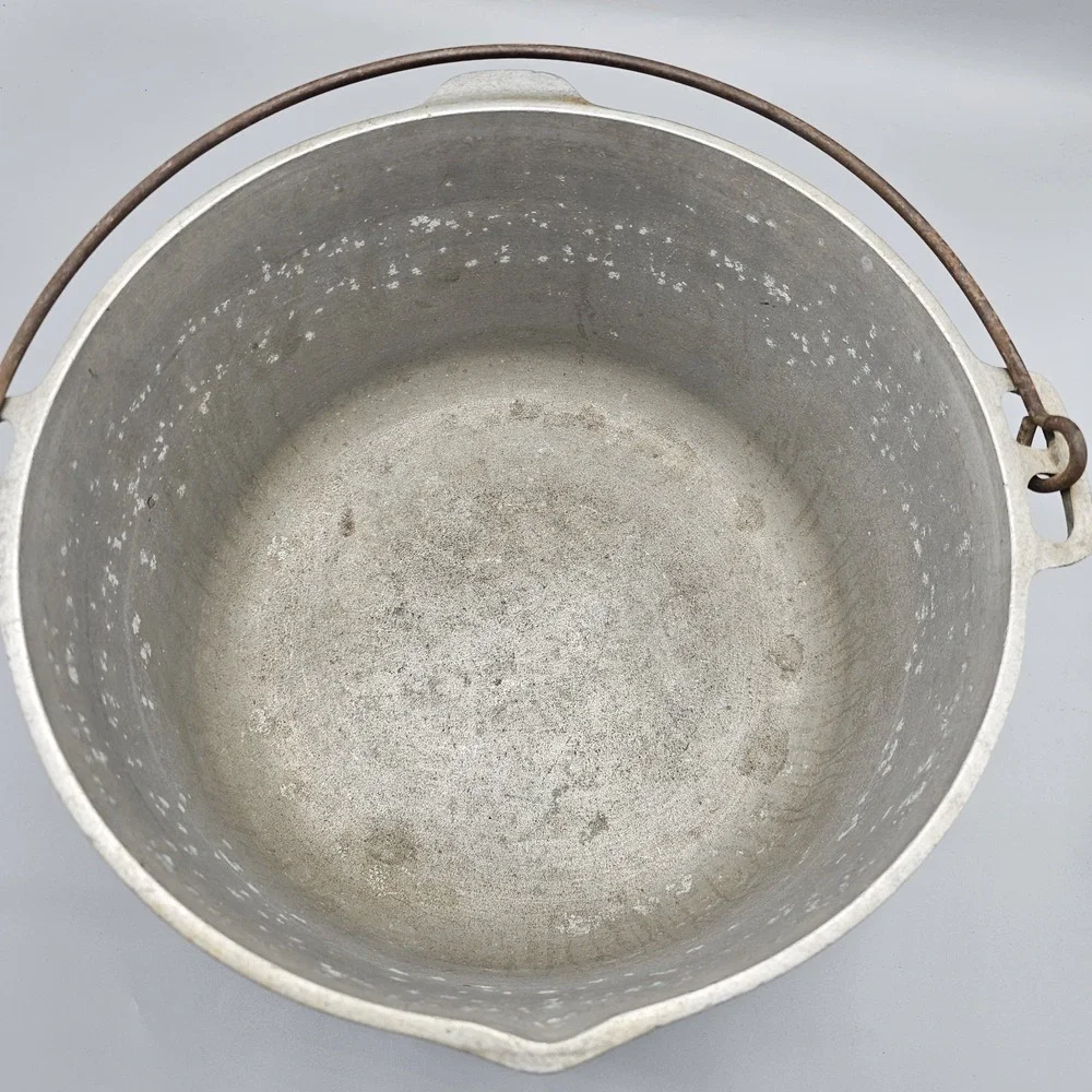 Vintage Super Maid Cast Aluminum 10 Quart Stockpot Spout Handle Kettle Caldron